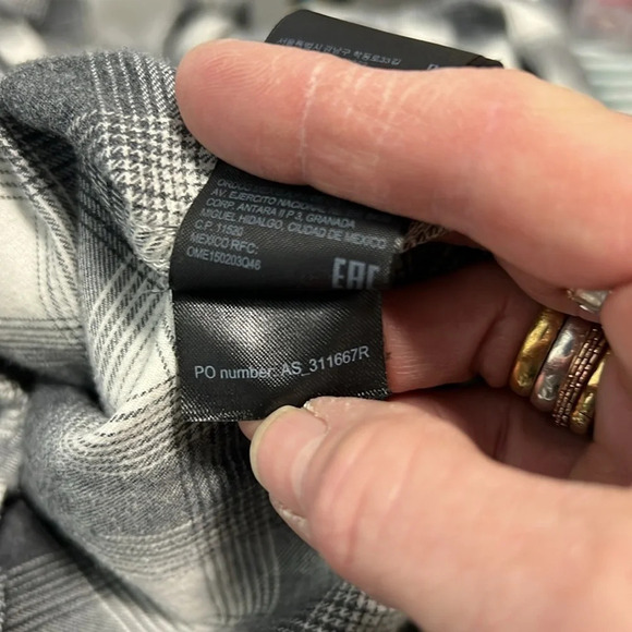 ALLSAINTS Dogwood Shirt in Ecru/Charcoal Size XS - Picture 12 of 14